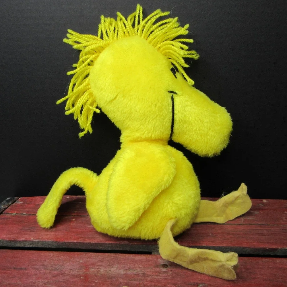 Vintage Warner Bros. Peanuts Woodstock Yellow Bird Plush Stuffed Animal Toy 9